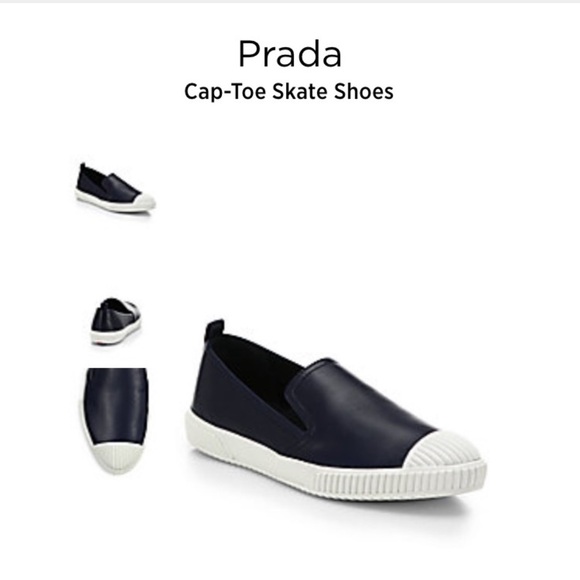 Prada Cap-Toe Skate Shoes Size 40 - Picture 1 of 7